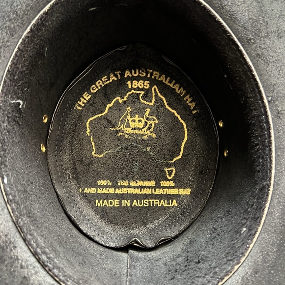 Like new. The Great Australian Hat 1865. 100% Leather. Made In Australia - Picture 3 of 4